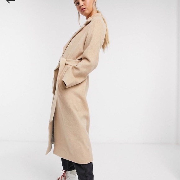 & Other Stories long belted coat in camel size 14 L - Picture 4 of 10